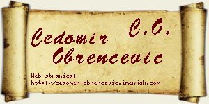 Čedomir Obrenčević vizit kartica